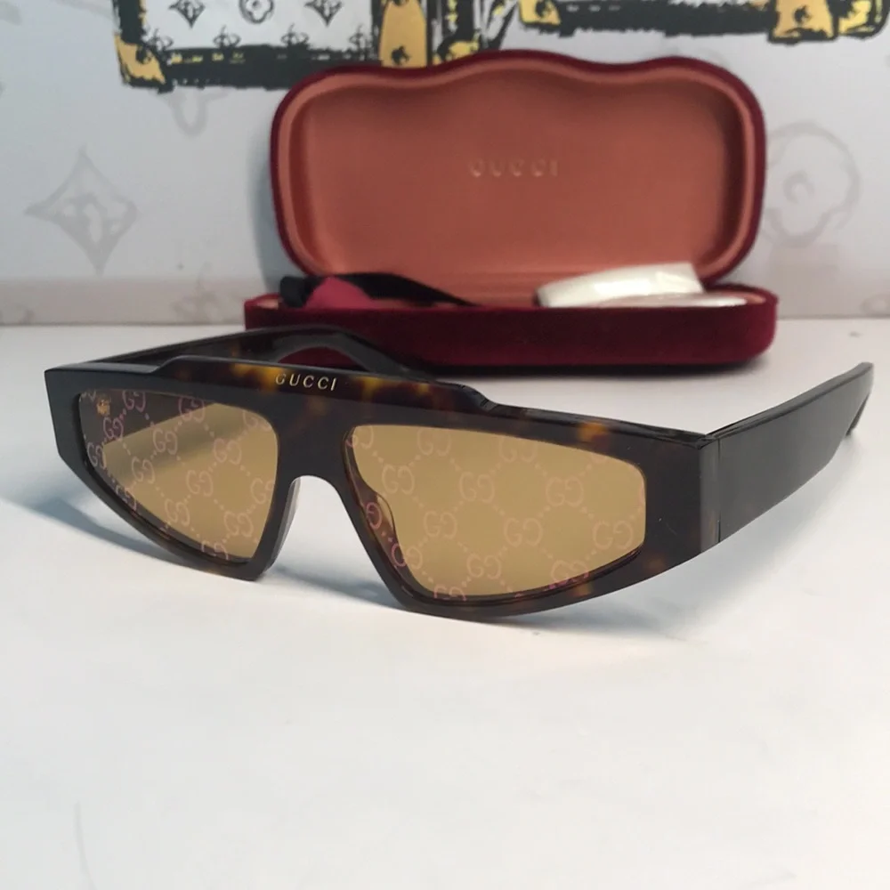 New Authentic Gucci Tortoise Shell Sunglasses GG1591s 002